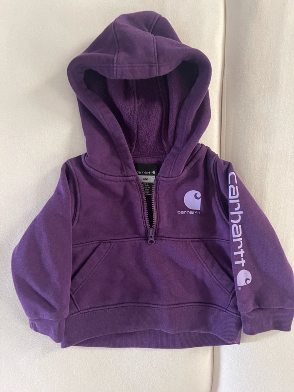 Carhartt Purple Kids Half-Zip Hoodie